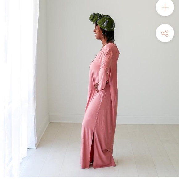 NWT Bamboo Blend Rose Maxi Dress  - Large (8/10) - Picture 8 of 8